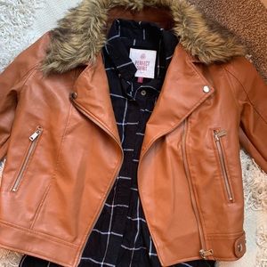 LOVE TREE faux leather jacket